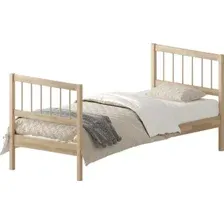 Кровать Домаклево Лето 80x190+В4+В4 (натуральный)