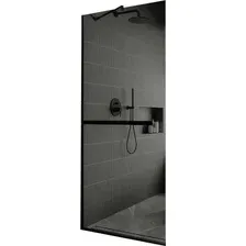 Душевая стенка MaybahGlass 195x69 MGD-723-6у (графитовое стекло/черный)