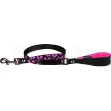 Поводок United Pets Complete Me Identity 140см, 2см (черный/розовый)
