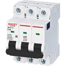 Автоматический выключатель SHCET ВА 47-19 3Р 10А C 6kA (S0000144)