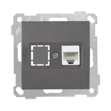 Розетка компьютерная RJ-45 MUTLUSAN Elitra дымчатая (2270 136 0195)