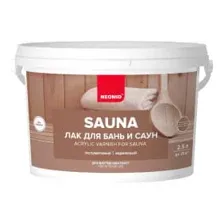 Лак для бань и саун NEOMID SAUNA, акриловый, 2,5 л