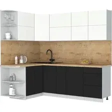 Кухонный модуль Интерлиния Мила Матте 1.5x2.3 А (белый/керамика/опал светлый)