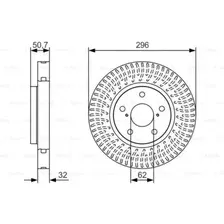 Тормозной диск BOSCH 0 986 479 T38 вентилируемый , передняя ось