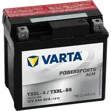 Аккумулятор 4 ач 80 а 114x71x106 мм 0 (-) обратная VARTA 504012008