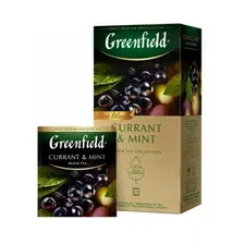 Чай в пакетиках Гринфилд Currant&Mint черный с ароматом смородины и мяты 25 пак*1,8гр.