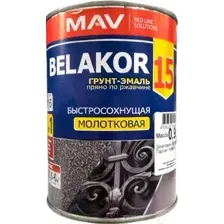 Грунт-эмаль MAV Belakor 15 молотковая (1л, бронзовый)
