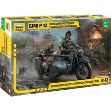 Сборная модель Звезда Немецкий мотоцикл Р-12 с коляской / 3607