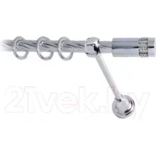 Карниз для штор Lm Decor Имидж 116 1р витой (хром, 3.2м)