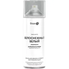 Эмаль Elcon Быстросохнущая для декора и мебели (520мл, белоснежный белый)