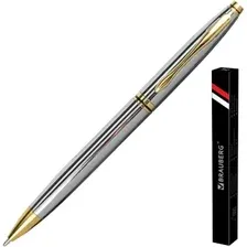 Ручка шариковая BRAUBERG De luxe silver 141414