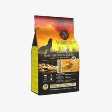 Корм сухой холистик "AMBROSIA GRAIN FREE" для собак мелких пород, лосось, кролик, 5кг
