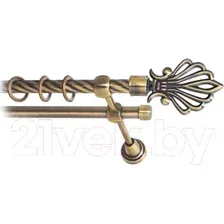 Карниз для штор Lm Decor Веер 006 2р витой (антик, 4м)