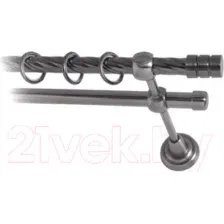 Карниз для штор Lm Decor Цилиндр 088 2р витой (антрацит, 1.8м)