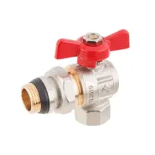 Кран шаровой угловой 1" нар-вн бабочка AV Engineering 