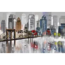Фотообои листовые Citydecor Мегаполис акварель (400x254)