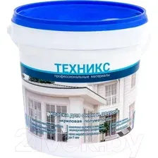 Краска Техникс ВД-АК-1УМ Для окон и дверей 1 кг (серый полуматовый)