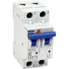 Выключатель автоматический КЭАЗ 2P C 40А 6кА OptiDin BM63-2C40-УХЛ3 260606