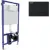 Инсталляция для унитаза Visam Slim 525 с кнопкой F5 EX-040255 (черный Soft Touch)