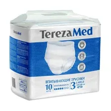 TerezaMed Подгузники-трусы для взрослых размер L, 10 шт