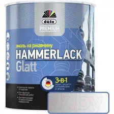 Эмаль Dufa Hammerlack на ржавчину гладкая RAL9006 (2л, серебристый)