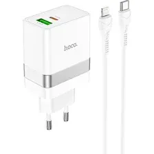 Сетевое зарядное устройство Hoco N21, Type-C to Lightning, белый