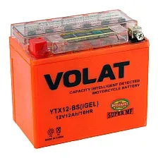 Мотоаккумулятор VOLAT YTX12-BS iGEL L+ (12 А/ч)