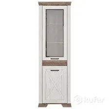 Шкаф-витрина Black Red White Marselle REG1W1DP (ясень снежный/дуб сонома темный)