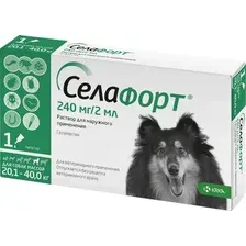 Капли от паразитов KRKA Селафорт для собак 20-40кг (2мл)