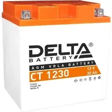 Мотоциклетный аккумулятор Delta CT 1230 (30 А·ч)