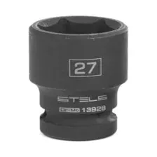 STELS 13928 Головка ударная шестигранная, 27 мм, 1/2", CrMo