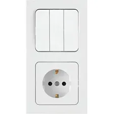 Блок розеток Bylectrica Astrum 3В-РЦ-7532 (белый)