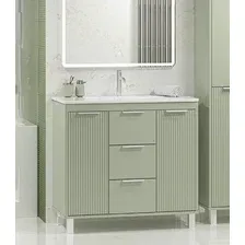 Brevita Тумба с умывальником Risacca Pistachio 90 RIS-06090-0842ЯB-OND090-01 (фисташковый)