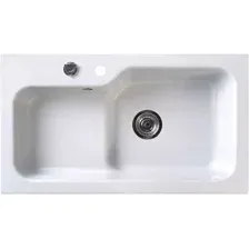 Кухонная мойка Belux SG-REC-HALF-8045 (белый кварц)