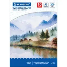 Набор бумаги для рисования Brauberg Весна А3 200г/м2 / 111063 (10л)