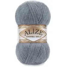 Пряжа для вязания Alize Angora gold 87 (550 м, угольно-серый)