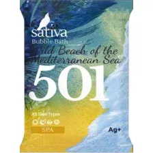 Пена для ванны Sativa №501 Дикий пляж Средиземного моря (15г)