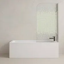 Стеклянная шторка для ванны Saniteco SN-21-Mosaic 140x80