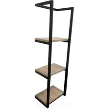 Home Loft Полка ПдВ 9005 (черный металл/дуб натуральный)