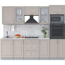 Готовая кухня Интерлиния Мила Шато 2.5В (луна/луна/бискайская сосна)