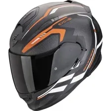 Мотошлем Scorpion Exo Exo-491 Kripta (р. XL, черный матовый/оранжевый/белый)