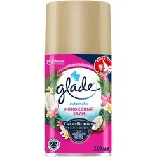 Сменный блок для освежителя воздуха Glade Automatic Кокoсовый бали (269мл)