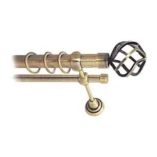 Карниз для штор Lm Decor Булава 097 2р гладкий 25/16мм (антик, 4м)