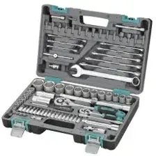 НАБОР ИНСТРУМЕНТОВ, 1/2', 1/4', CRV, ПЛАСТИКОВЫЙ КЕЙС 82 ПРЕДМ.// STELS 14105
