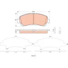 Тормозные колодки дисковые передняя ось TRW GDB3521