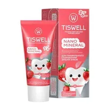Паста зубная детская TISWELL Клубничный пломбир реминерализующая с наногидроксиапатитом, с 2 лет, 60 г