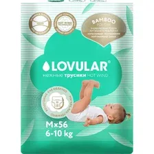 Трусики-подгузники Lovular Bamboo M 6-10 кг 429582 (56 шт)