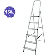 Стремянка алюминиевая, 6 ступеней, NV111, Новая высота 1110106
