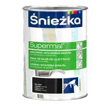 Эмаль масляно-фталевая Sniezka Supermal, Ral9005 черная, 800 мл
