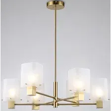 Подвесная люстра Ambrella light LH57031/6 BS/SM (латунь/дымчатый)